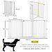 Cancelletto Per Cani Taglia Media A 3 Pannelli Con Doppio Sistema Di Blocco, 206x90cm, Bianco - Foto miniatura 5