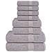 Set Asciugamani 8 Pz Grigio 360 Gsm 100% Cotone - Foto miniatura 1