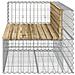Panca da Giardino Design Gabbione 122x71x65,5cm Pino Impregnato - Foto miniatura 2