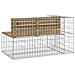 Panca da Giardino Design Gabbione 122x71x65,5cm Pino Impregnato - Foto miniatura 3