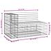 Panca da Giardino Design Gabbione 122x71x65,5cm Pino Impregnato - Foto miniatura 5