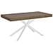 Tavolo allungabile 90x180/440 cm Plaker noce gambe bianche - Foto miniatura 1