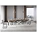 Tavolo allungabile 90x180/440 cm Plaker noce gambe bianche - Foto miniatura 3