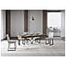 Tavolo allungabile 90x180/440 cm Plaker noce gambe bianche - Foto miniatura 2