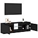 Mobile Porta TV con LED Rovere Nero 120x30x36 cm Multistrato - Foto miniatura 2