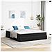 Struttura Letto Pouf Con Materassi Nero 200x200 Cm Velluto - Foto miniatura 3
