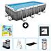 Piscina Fuori Terra - Rettangolo - 549x274x122 Cm - Grigio - Include Accessori Coordinati Cb35 - Foto miniatura 1