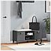Lusso Casadino -  Panca Portascarpe Viken Antracite 106x35x45cm Legno Multistrato - Foto miniatura 2