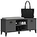 Lusso Casadino -  Panca Portascarpe Viken Antracite 106x35x45cm Legno Multistrato - Foto miniatura 3