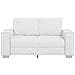 Divanetto Sofa Bianco 120 cm in Pelle Sintetica - Foto miniatura 5