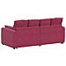 Divano Modulare con Cuscini Rosso Vino - Foto miniatura 6