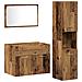 Set Mobili Bagno a 3 Pezzi in Legno Antico - Foto miniatura 1