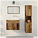 Set Mobili Bagno a 3 Pezzi in Legno Antico - Foto miniatura 4