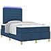 Letto a molle con materasso Blu 120 x 200 cm Tessuto - Foto miniatura 3