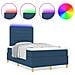 Letto a molle con materasso Blu 120 x 200 cm Tessuto - Foto miniatura 4