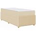 Struttura letto con materasso Crema 90 x 190 cm Tessuto - Foto miniatura 9