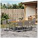 Set da Pranzo per Giardino 9 pcs Grigio 190 x 90 x 75 cm - Foto miniatura 4