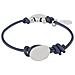 Bracciale In Pelle Blu Placcato Argento ""basic"" - Foto miniatura 2