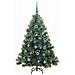 Albero di Natale artificiale con 150 LED Verde 150 cm PE e PVC - Foto miniatura 4