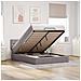 Pouf Letto con Materasso e LED Tortora 140x190 cm in Tessuto - Foto miniatura 2