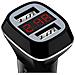 Caricatore Per Auto 2 Usb Con Display Lcd A Ricarica Rapida, Nero - Foto miniatura 3