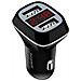 Caricatore Per Auto 2 Usb Con Display Lcd A Ricarica Rapida, Nero - Foto miniatura 1