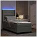 Letto a molle con materasso Grigio chiaro 90 x 190 cm Velluto - Foto miniatura 5