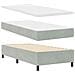 Letto a molle con materasso Grigio chiaro 90 x 190 cm Velluto - Foto miniatura 6