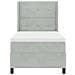 Letto a molle con materasso Grigio chiaro 90 x 190 cm Velluto - Foto miniatura 8
