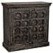 Credenza In Legno Intagliato Nero 97x41x90h Cm - Foto miniatura 1