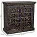 Credenza In Legno Intagliato Nero 97x41x90h Cm - Foto miniatura 4
