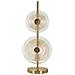 Lampada Da Tavolo Venice In Vetro Ambrato E Ottone Cm Ø25x63 - Foto miniatura 1