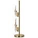 Lampada Da Tavolo Venice In Vetro Ambrato E Ottone Cm Ø25x63 - Foto miniatura 2