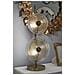 Lampada Da Tavolo Venice In Vetro Ambrato E Ottone Cm Ø25x63 - Foto miniatura 5