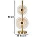 Lampada Da Tavolo Venice In Vetro Ambrato E Ottone Cm Ø25x63 - Foto miniatura 6