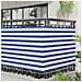 Schermo da balcone Blu e Bianco 110 x 700 cm Tessuto Oxford - Foto miniatura 3