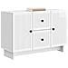 Credenza Bianco Lucido 89 x 34,5 x 60 cm Legno ingegnerizzato - Foto miniatura 2
