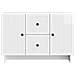 Credenza Bianco Lucido 89 x 34,5 x 60 cm Legno ingegnerizzato - Foto miniatura 4