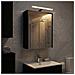 Mobiletto per specchio da bagno Rovere Nero 43 x 16 x 62.5 cm - Foto miniatura 2
