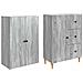 Set di armadi 2 pcs 66 x 34,5 x 90 cm Legno ingegnerizzato - Foto miniatura 3