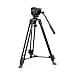 Video Alu Tripod with 500X Fluid Head treppiede Fotocamere digitali /film 3 gamba /gambe Nero - Foto miniatura 1