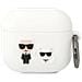 Karl Lagerfeld Klaca3silkcw Airpods 3 Custodia Bianca /bianca Silicone Karl & Choupette - Foto miniatura 1