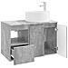 Set di mobili per il bagno 2 pz Grigio Cemento - Foto miniatura 10