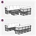 Set Divano da Giardino 9 pz Naturale e Bianco Crema polyrattan - Foto miniatura 5