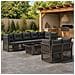Set Divano da Giardino 8 pz Grigio polyrattan - Foto miniatura 10