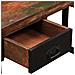 Scrivania A 2 Cassetti Legno Massello Di Recupero 120x50x76 Cm - Foto miniatura 3