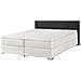 Letto Boxspring In Pelle Bianco / nero 160 X 200 Cm President - Foto miniatura 18