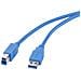 Cavo Usb - Da Usb Tipo A (m) A Usb Tipo B (m) - Usb 3.0 - 50 Cm - Blu - Foto miniatura 2