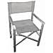 Poltrona Sedia Regista Textilene Grigia Per Campeggio Spiaggia Mare Piscina Giardino Esterno - Foto miniatura 1