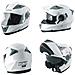 Casco Modulare Apribile Moto Touring Sport Visiera Parasole Bianco S - Foto miniatura 1